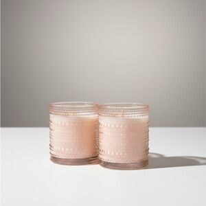 Non Toxic Beaded Scented Candle Set of 2,Blush.